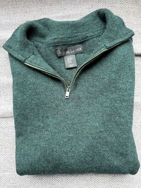 Christian Lacroix Black Quarter-Zip Men's / Unisex Sweater